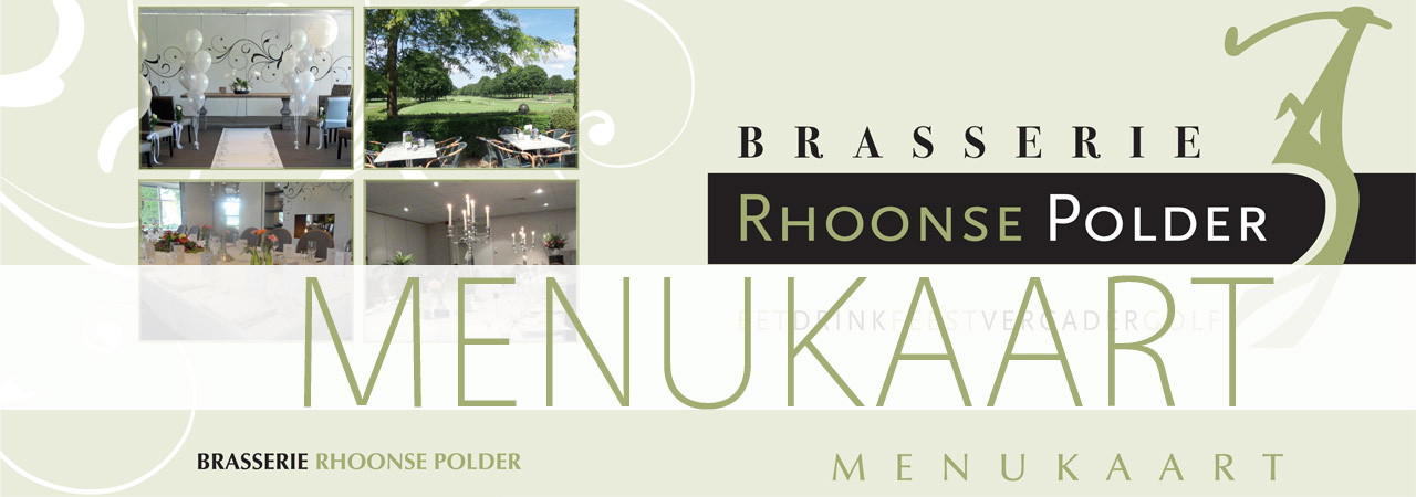 Menukaart Brasserie Rhoonse Polder